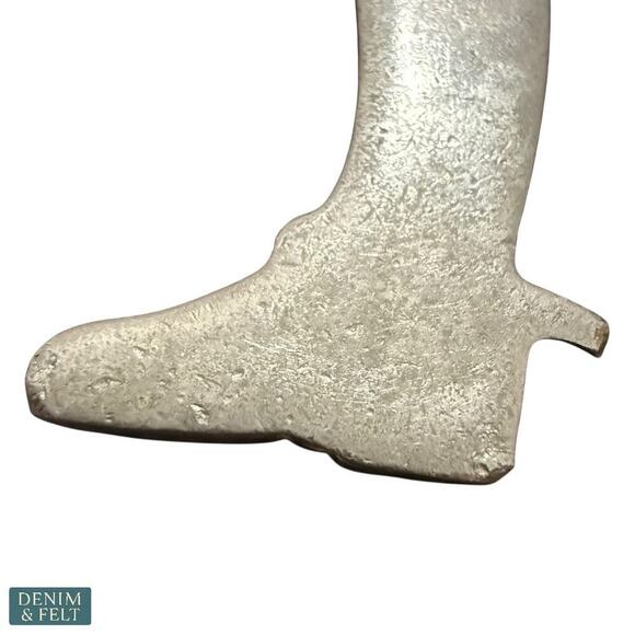 Gucci Vintage Boot Keychain Silver Brass Equestrian Style Made in Italy - Picture 8 of 15